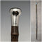 1918 British antique gentleman's walking stick, bamboo shaft, pure silver, round handle, 91cm